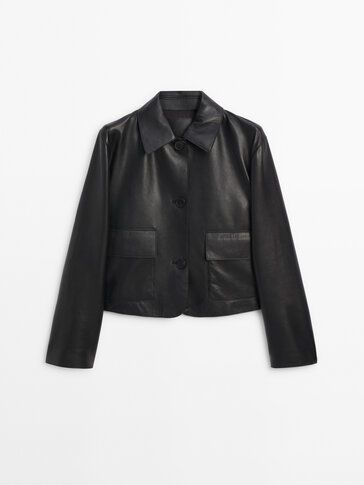 Nappa leather jacket with pockets - Massimo Dutti | Massimo Dutti (US)