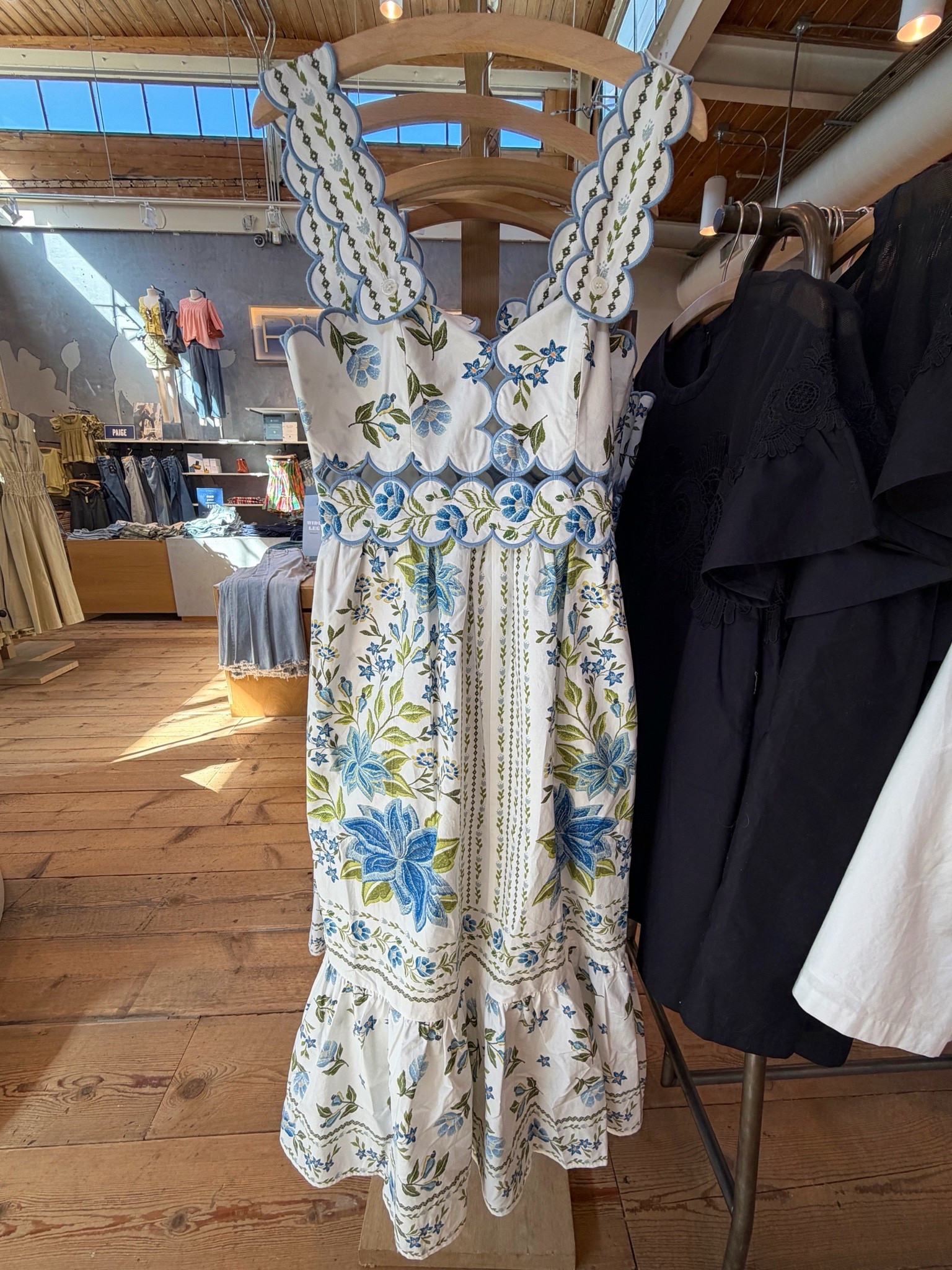 Farm Rio x Anthropologie Sleeveless Scallop-Trim Printed Midi Dress! 🦋 This Farm Rio bestseller is back and it’s such a fun one for summer. ☀️ The blue and white print with scalloped detailing gives it the prettiest coastal vacation vibe, and the midi length works especially well for petites. 🩵 I personally found it runs a little big, so I’d recommend sizing down. Linked this dress and more colorful midi dress favorites! 🌴#FarmRio #SummerDress #MidiDress

#LTKSeasonal #LTKootd #LTKPetite