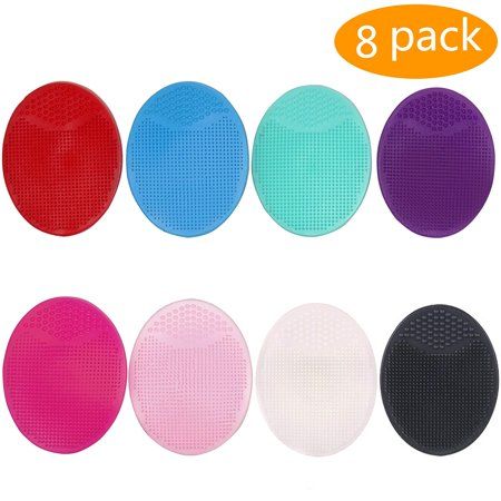 GNAWRISHING 8pcs Soft Silicone Face Cleanser, Handheld Mat, Silicone Face Brush, 8 colors Mixed colo | Walmart (US)