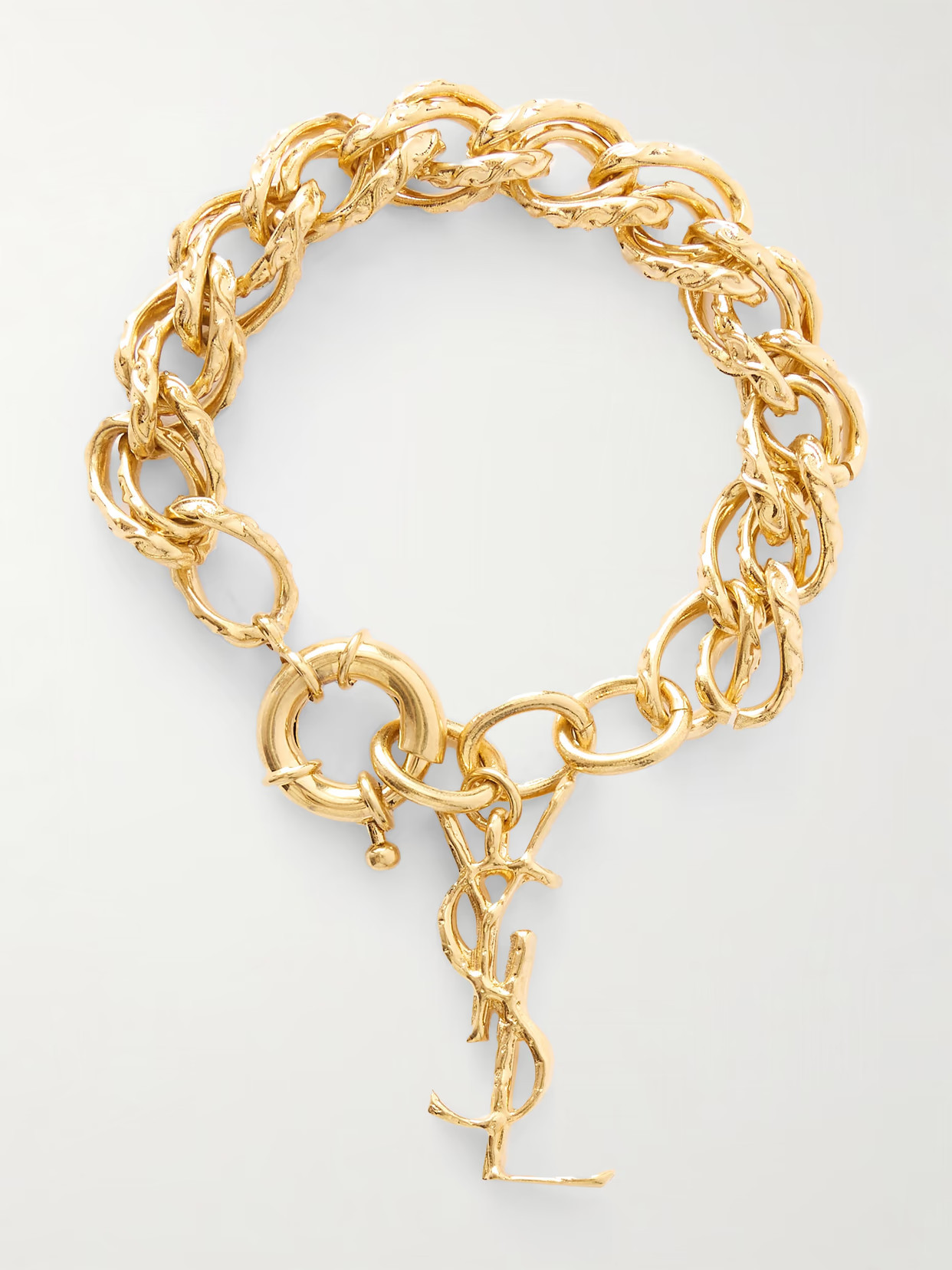 SAINT LAURENT - Gold-tone Bracelet - XS | NET-A-PORTER (US)