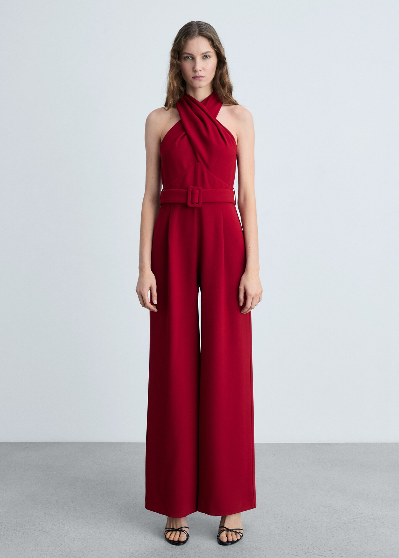 Belt wrap jumpsuit - Women | MANGO USA | Mango (US/MX/AU)