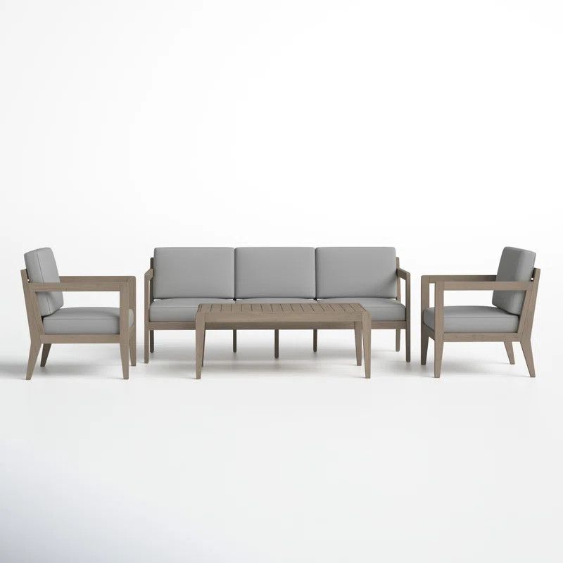 Ojai 4-Piece Outdoor Set, With Sofa, Coffee Table, And 2 Lounge Chairs | Wayfair North America