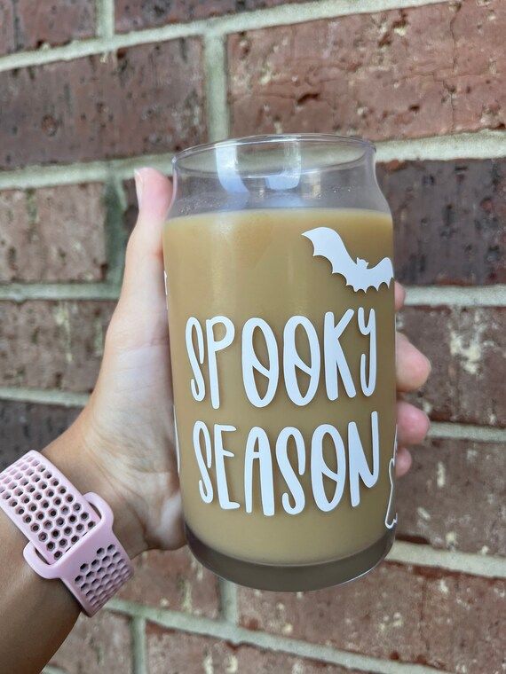 Spooky Season Coffee Cup l Spooky Season Glass l Spooky Cup l Fall Coffee Cup l Fall Glass l Iced... | Etsy (US)