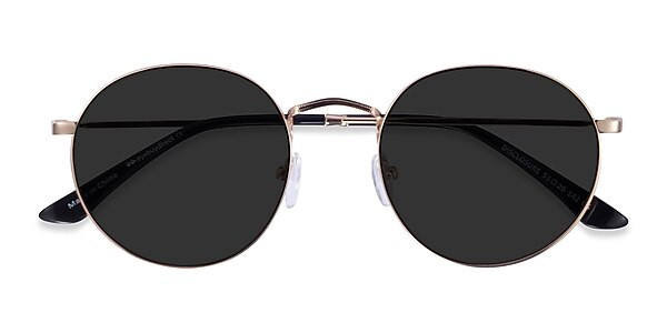 Disclosure - Round Gold Frame Prescription Sunglasses | Eyebuydirect | EyeBuyDirect.com