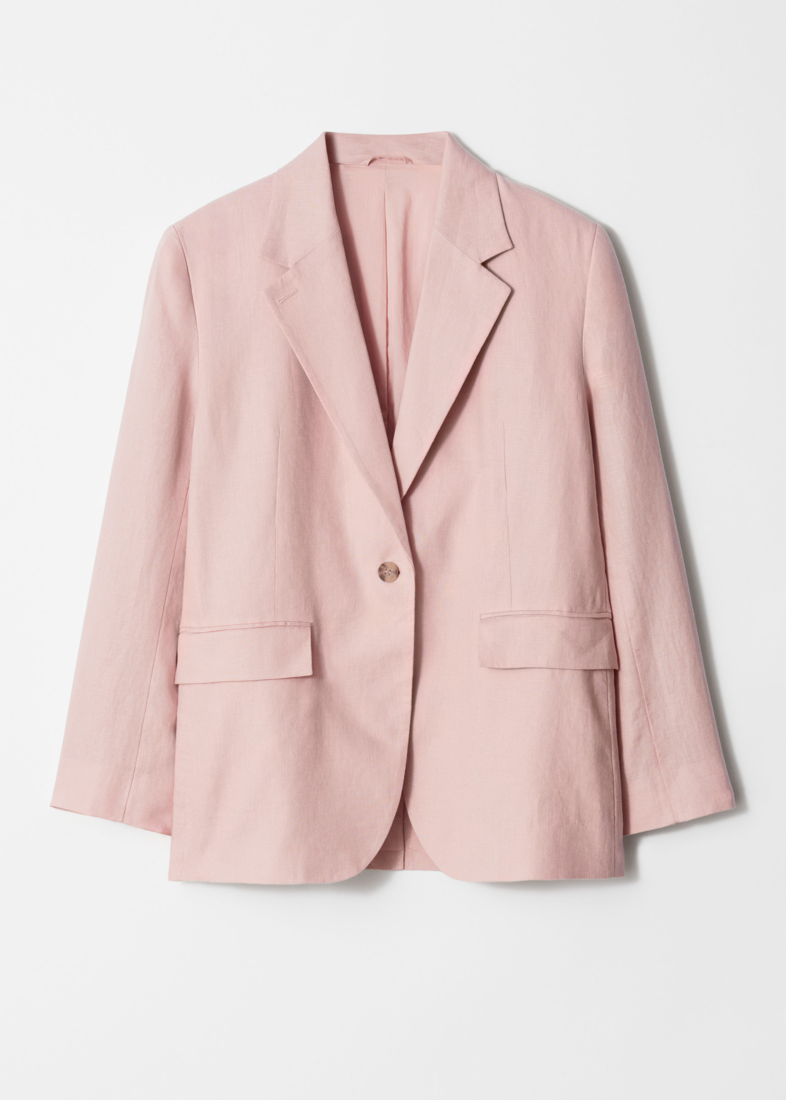 Single-Breasted Linen Blazer - Light Peach - & Other Stories DE | & Other Stories EU