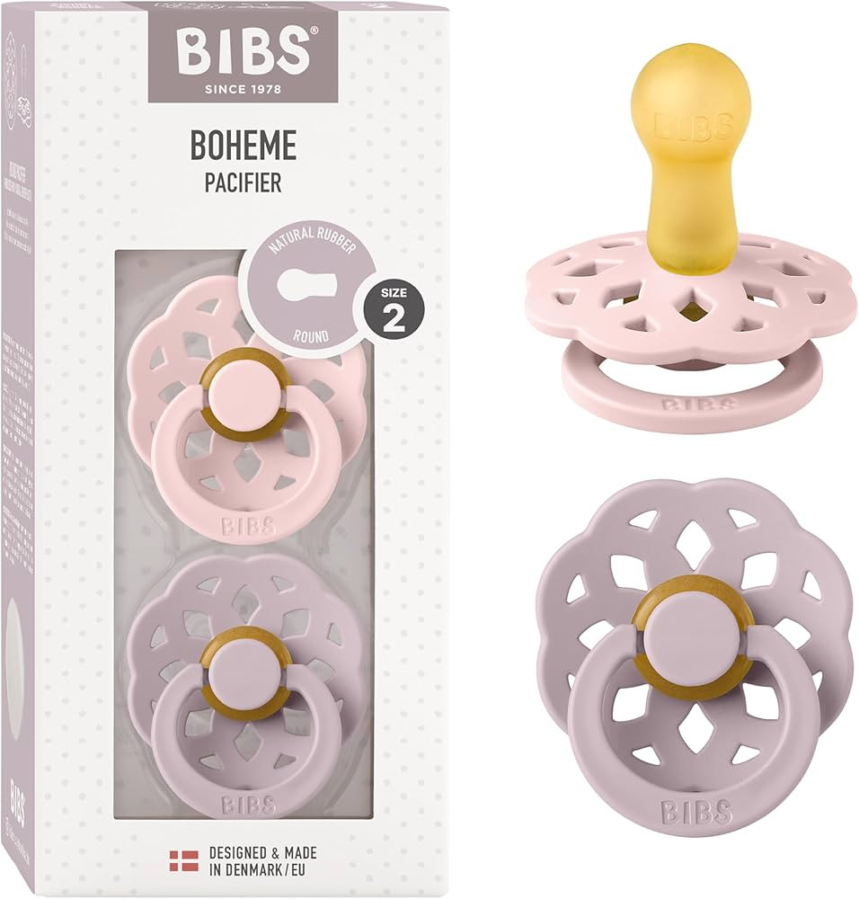 BIBS Pacifiers - Boheme Collection | BPA-Free Baby Pacifier | Made in Denmark | Set of 2 Blossom/... | Amazon (US)