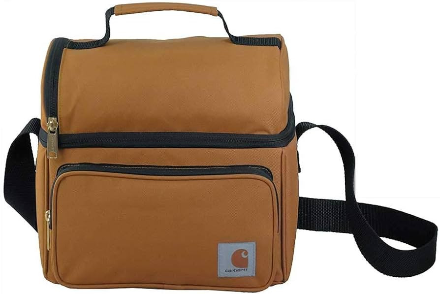 Carhartt Deluxe Dual Compartment Insulated Lunch Cooler Bag, Carhartt Brown | Amazon (US)
