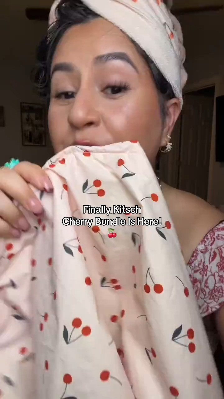 The long awaited hair duo is here and it’s in the most popular design, cherries! 🍒 ❤️     @Kitsch 

 #kitsch #kitschshowercap #kitschhairtowel #haircare #LTKselfcare #LTKU #LTKBeauty