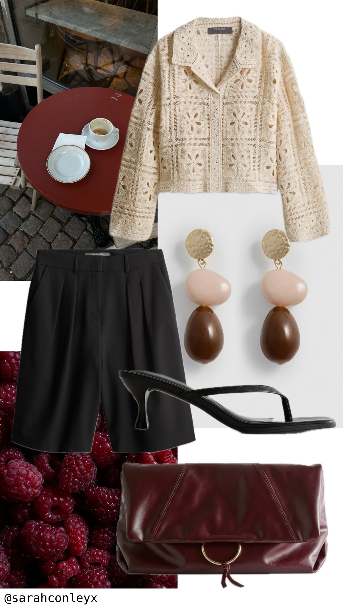 City shorts outfit 
Bermuda shorts
Crochet top
Crochet jacket
Burgundy clutch bag
Spring outfits
Summer outfits 
Holiday outfits 
Black kitten heels 

#LTKstyletip #LTKspring #LTKdatenight