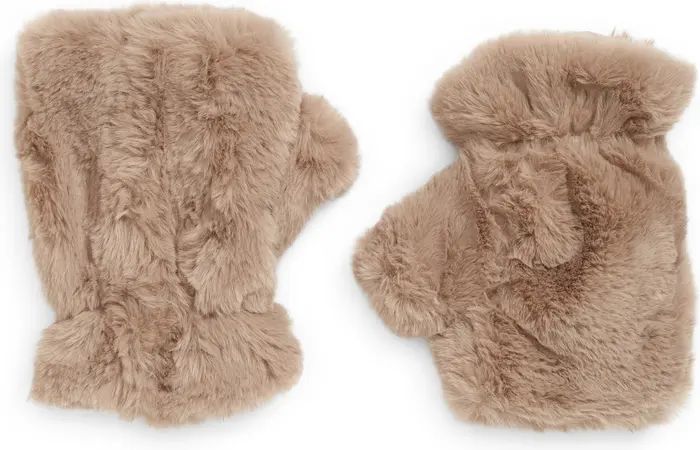 Faux Fur Fingerless Mittens | Nordstrom