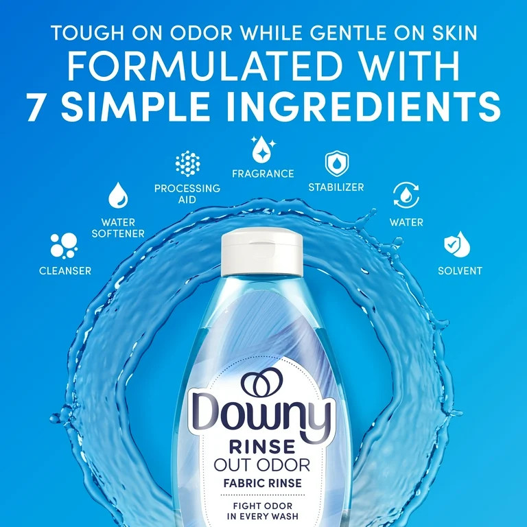 Downy Rinse Out Odor Laundry Rinse, Tackles Tough Odors and Refreshes, Ocean Mist Scent, 48 fl oz... | Walmart (US)