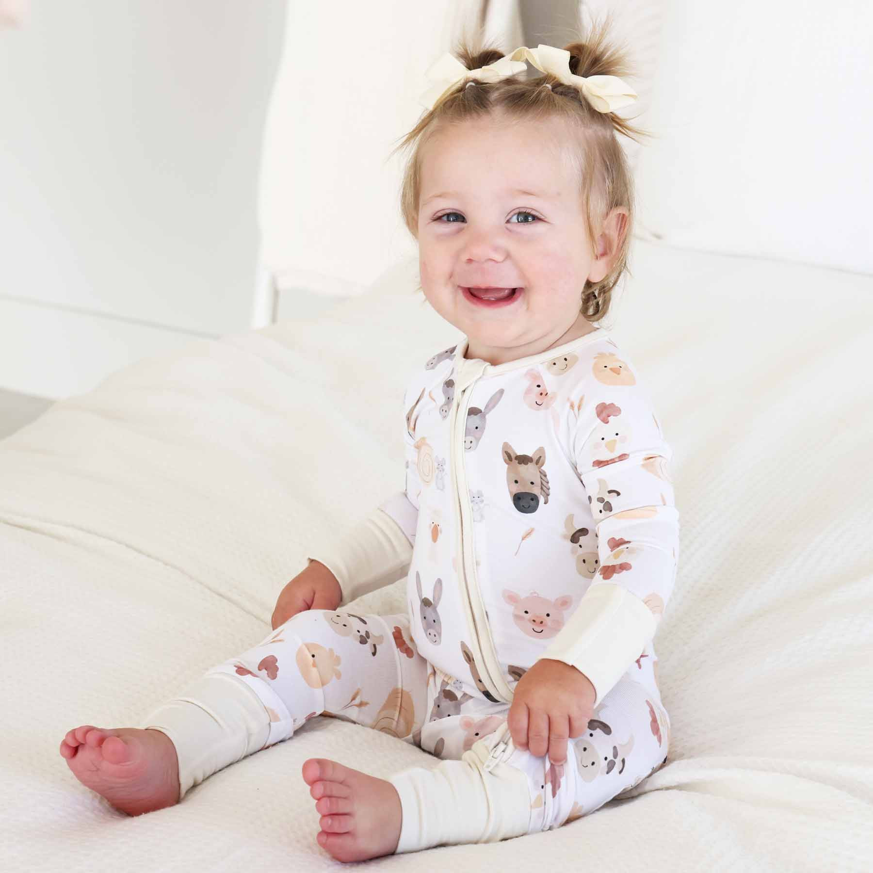 Barnyard Buddies Convertible Zip Romper | Caden Lane