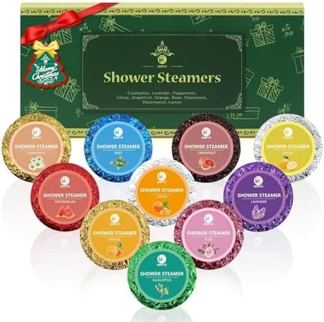 Shower Steamers Aromatherapy, Christmas Birthday Gifts for Women Men, 10 Different Shower Bombs w... | Amazon (US)