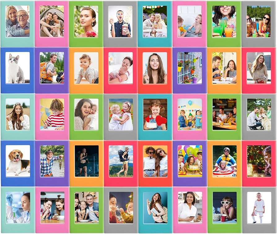Epakh 40 Packs Magnetic Picture Frame 3 Inches Magnet Photo Frames Colorful Mini Table Photo Fram... | Amazon (US)