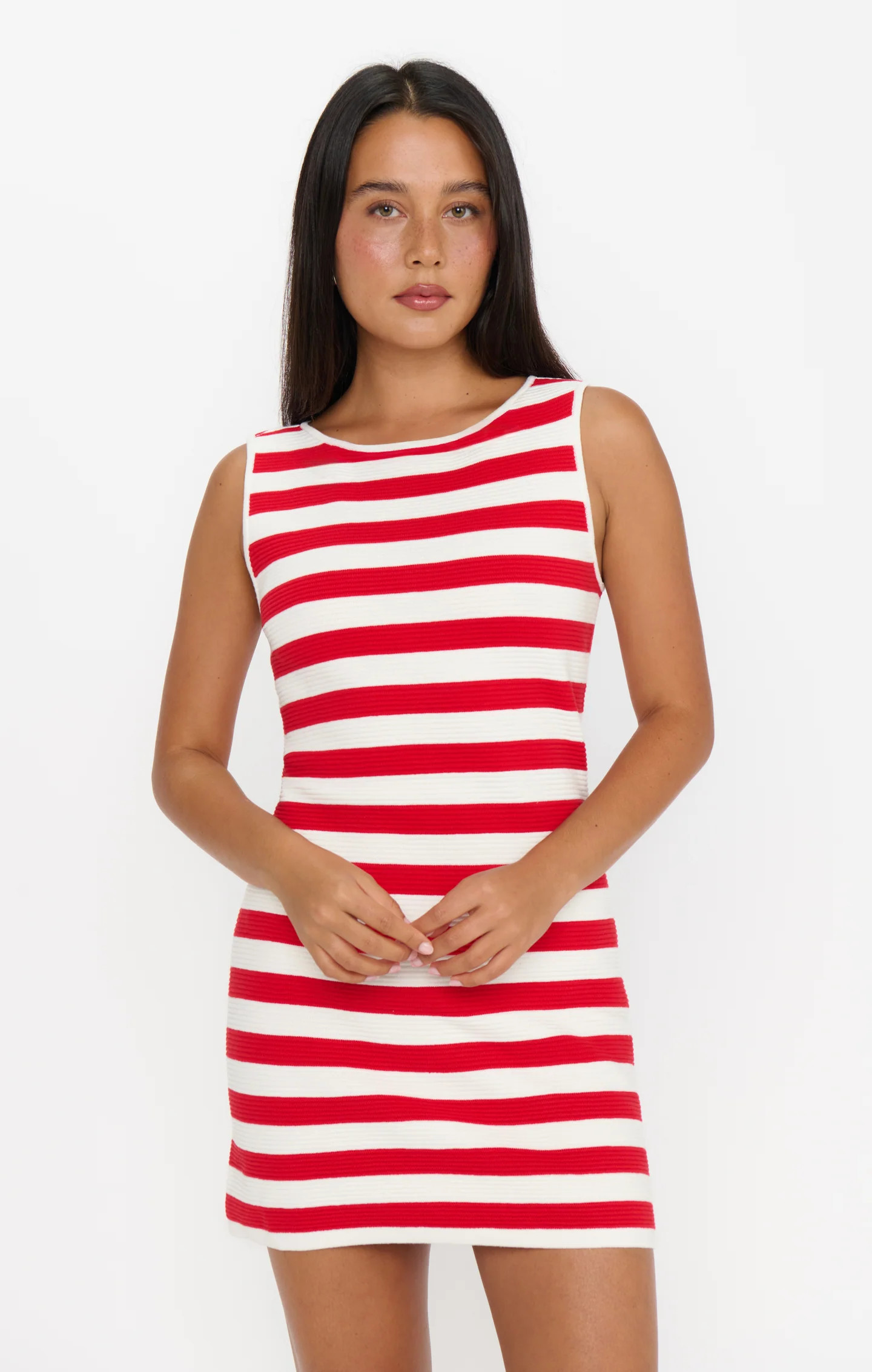 Cameron Mini Dress ~ Red Stripe Delight Knit | Show Me Your Mumu
