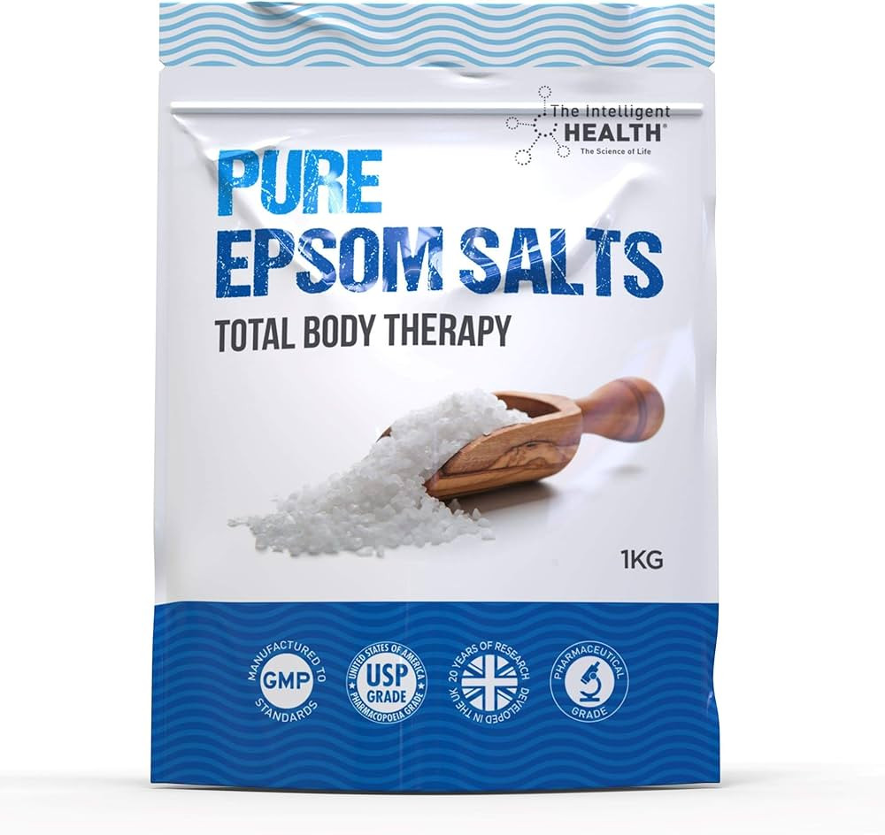 The Intelligent Health Pure Epsom Salts Magnesium Sulphate Bath Salt (1 kg (Pack of 1)) | Amazon (UK)