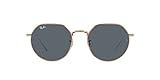 Ray-Ban Unisex RB3565 Jack Round Sunglasses, Rose Gold/Blue, 53 mm | Amazon (US)