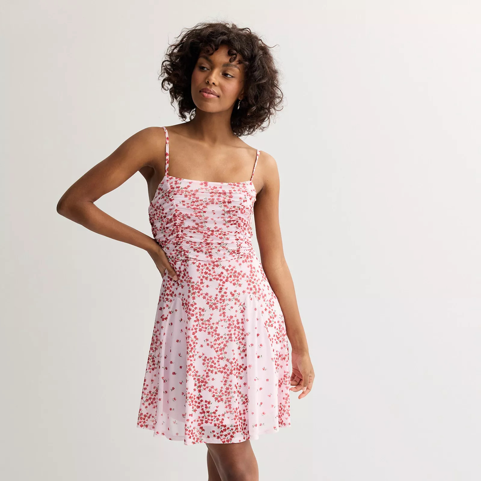 Juniors' Live To Be Spoiled Mesh Skater Dress | Kohl's