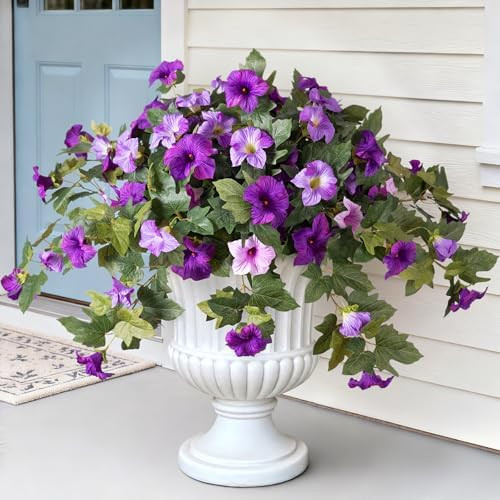 2PCS Artificial Petunia Flowers for Outdoors, Fake Flowers for Outdoor Planters UV Resistant Faux... | Amazon (US)