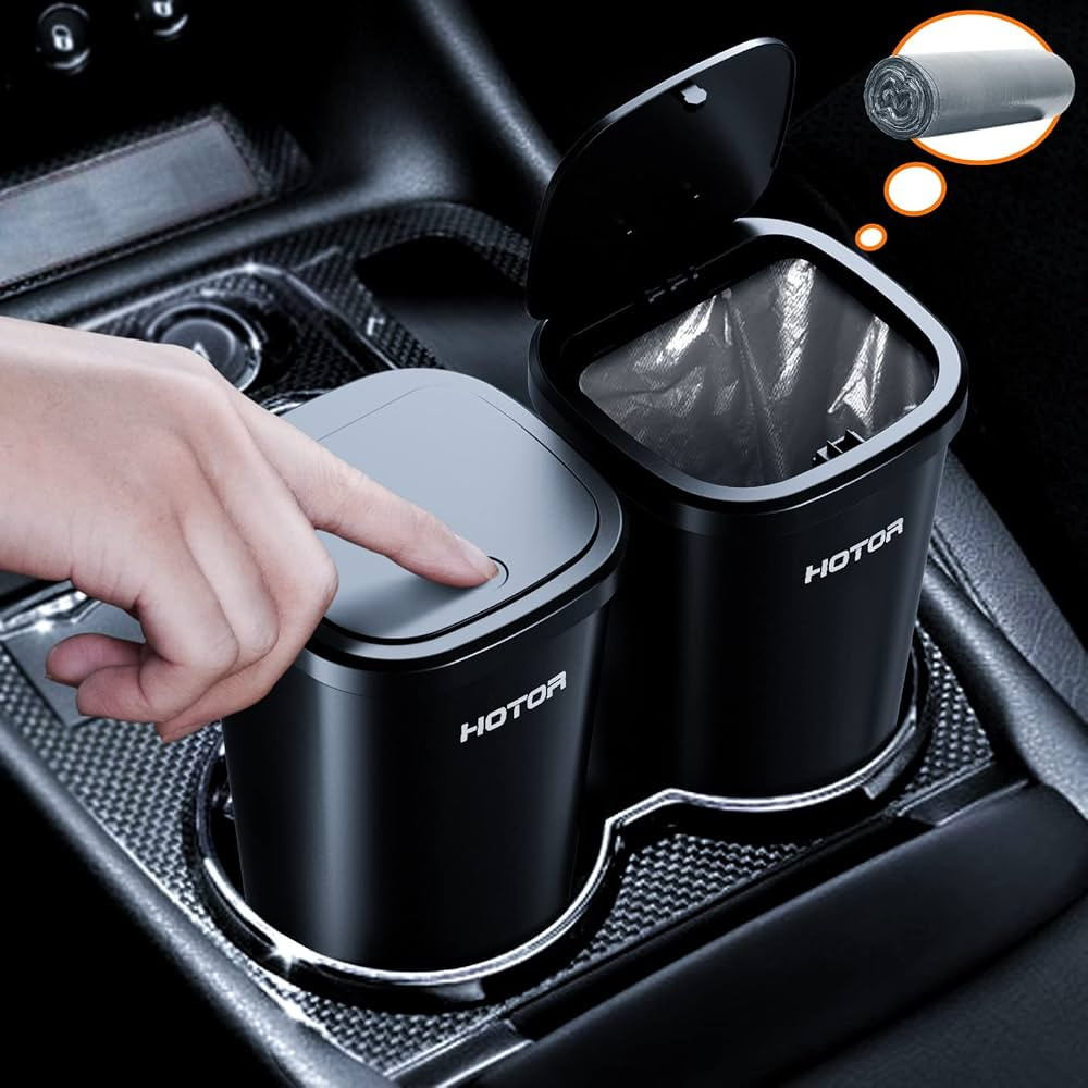 HOTOR 2 Packs Car Trash Can, Car Trash Cup with 30 Additional Car Trash Bags for Exclusive Using,... | Amazon (US)