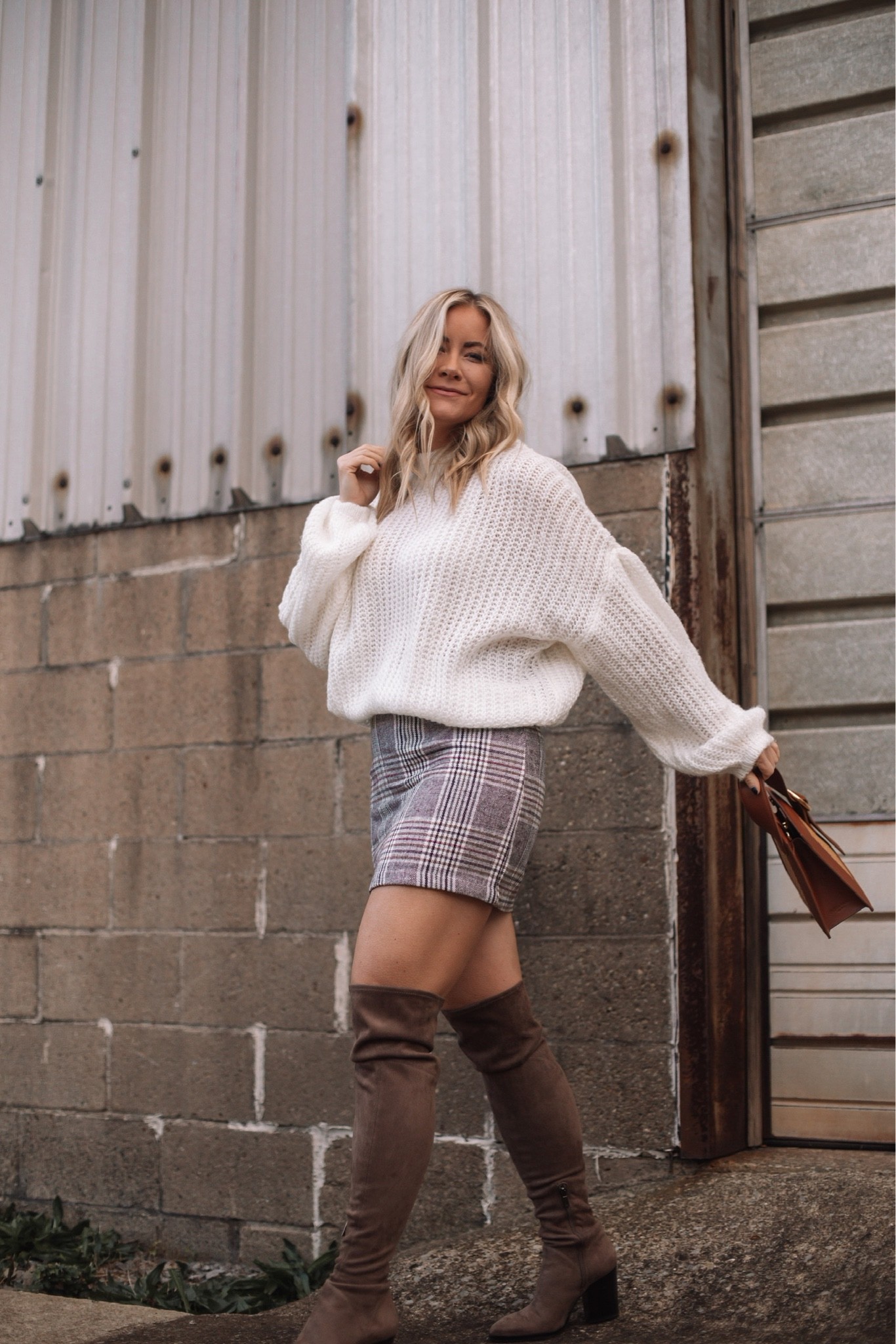 plaid skirt, mini skirt, fall, fall outfit, tall boots, knee high boots, sweater, sweater weather, chunky sweater, neutrals, fall fit

#LTKstyletip #LTKunder100 #LTKfit