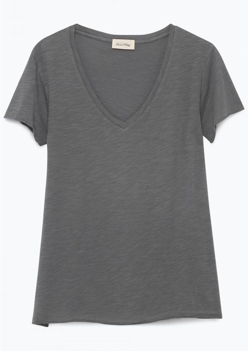 American Vintage Jacksonville Short Sleeve T-Shirt - Flint | The Dressing Room Retail