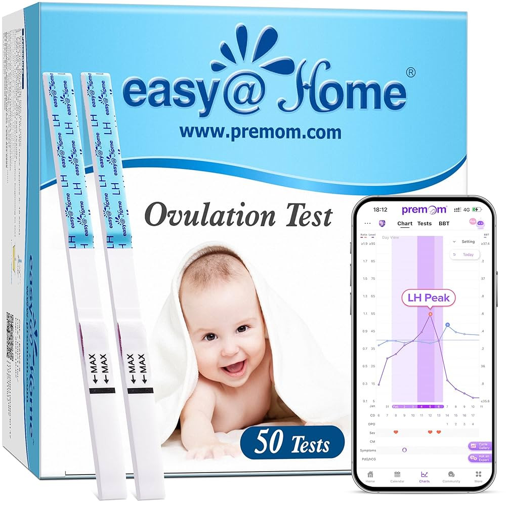 Easy@Home Ovulation Test Strips (50-Pack), FSA Eligible Ovulation Predictor Kit, Powered by Premo... | Amazon (US)