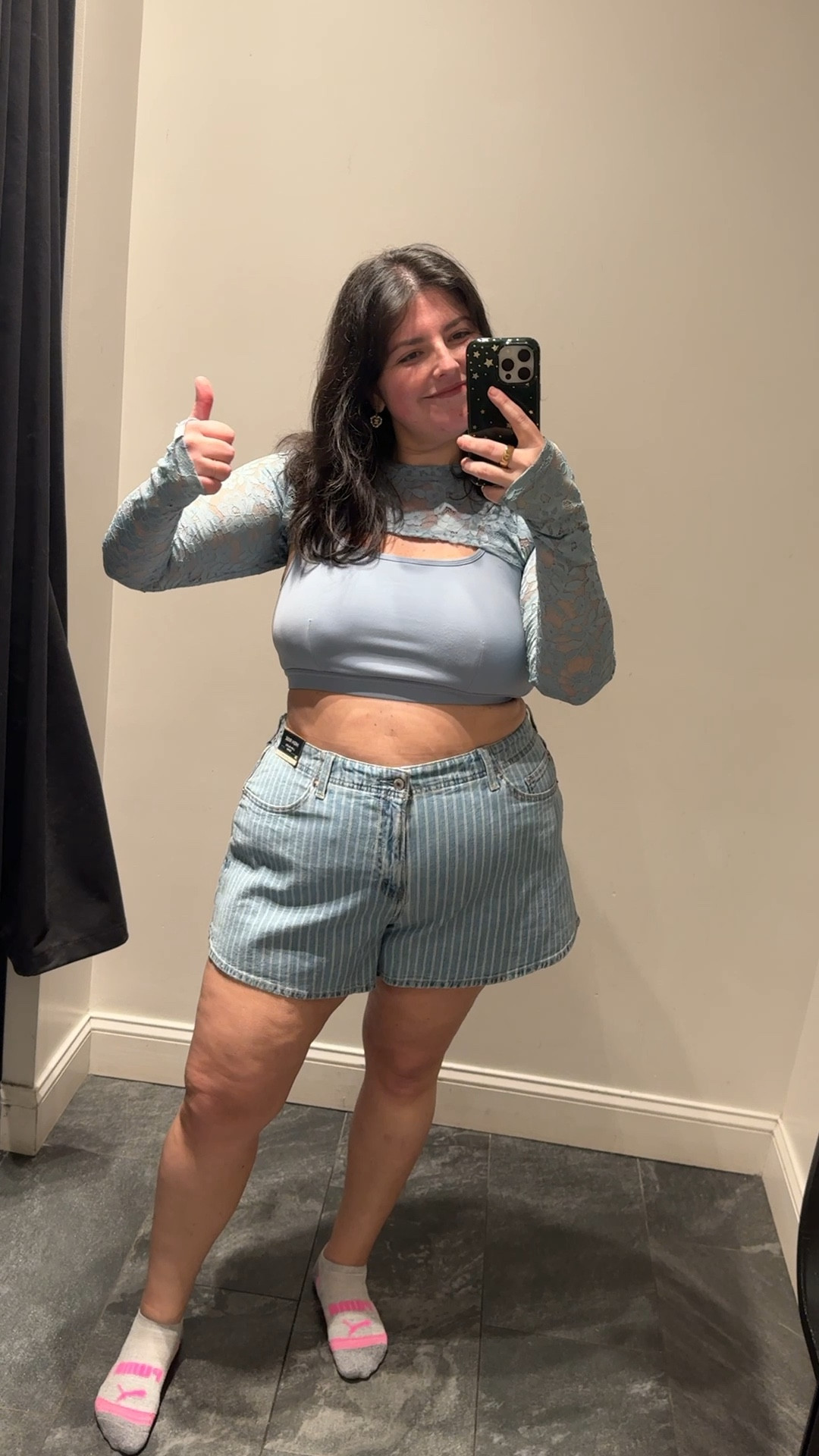 Shorts try on video at Abercrombie! Size 34 in curve love line  

#LTKSaleAlert #LTKMidsize #LTKPlusSize