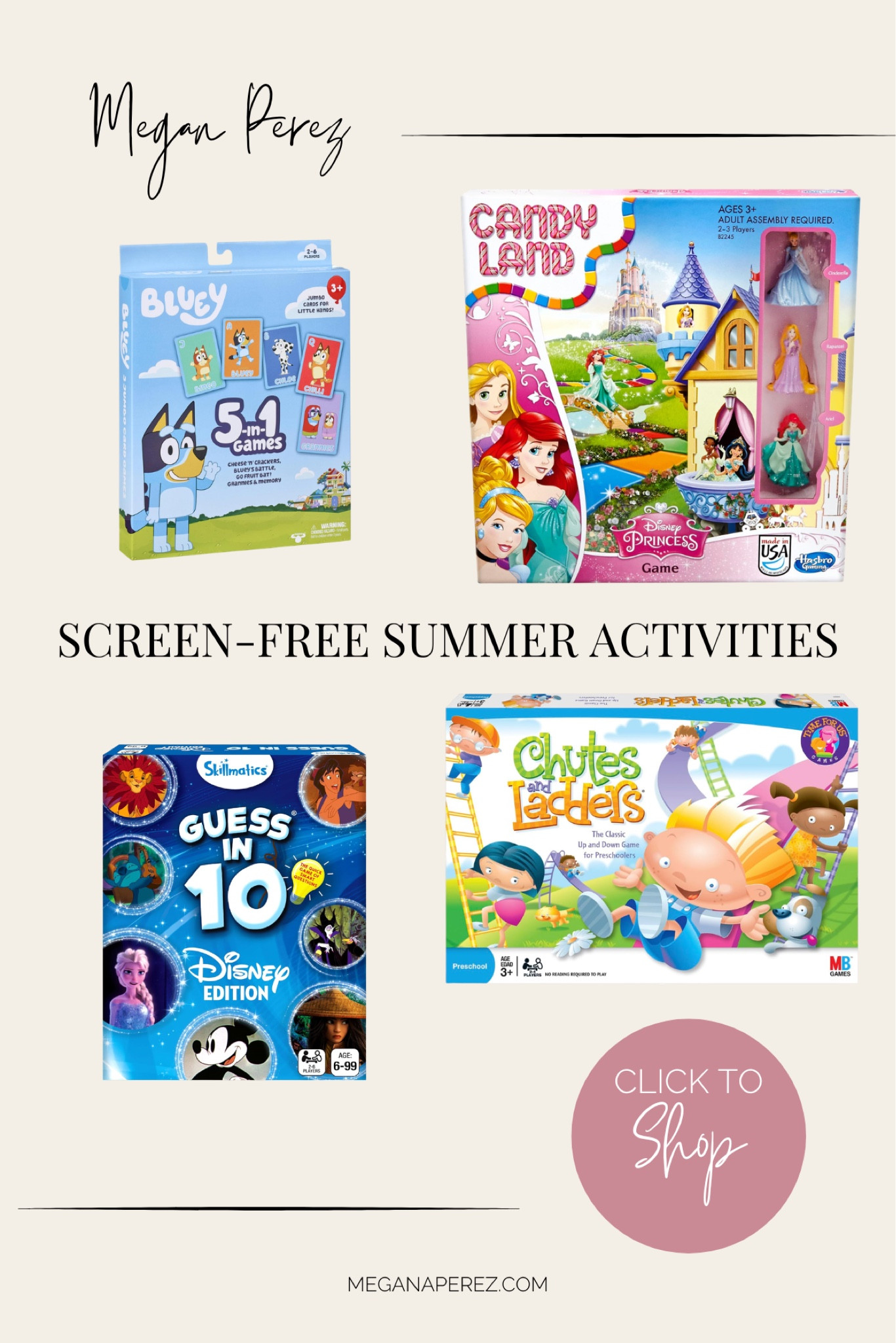 Family game night just got a summer upgrade! These are the board games we're obsessed with right now — Bluey, Disney Princess, Chutes & Ladders and more. All linked! 🎲 

#LTKmomlife #LTKKids