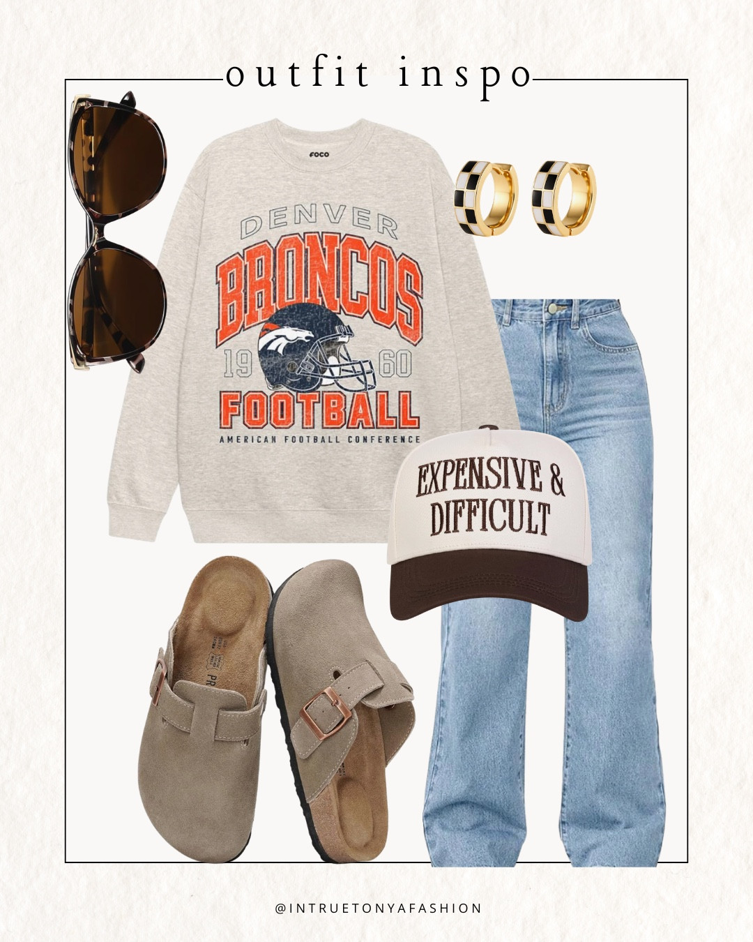 Sunday football outfit from amazon — football NFL crewneck sweatshirt, light wash jeans, baseball hat, clogs and checkered earrings 





Amazon outfits, fall outfit inspo, outfit ideas, casual outfits amazon, amazon outfits every day, outfit ideas 2026, fall outfits, fall outfits Amazon, midsize fall outfit inspo, petite outfits for fall, Amazon fall fashion, casual fall style, trending fall fashion, September outfit ideas, Labor Day sale amazon

#LTKootd #LTKSeasonal #LTKSaleAlert