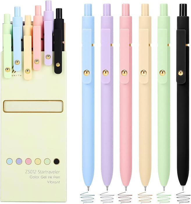 Ddaowanx Colored Gel Pens Set,0.5mm Retractable Quick Dry Colorful Ink Pens | Amazon (US)