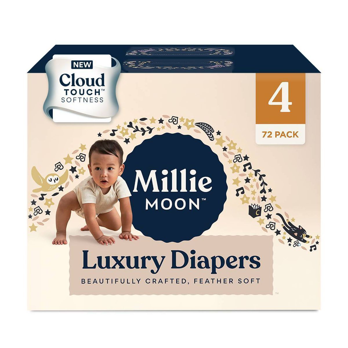 Millie Moon Luxury Diapers Size 4 - 72ct | Target
