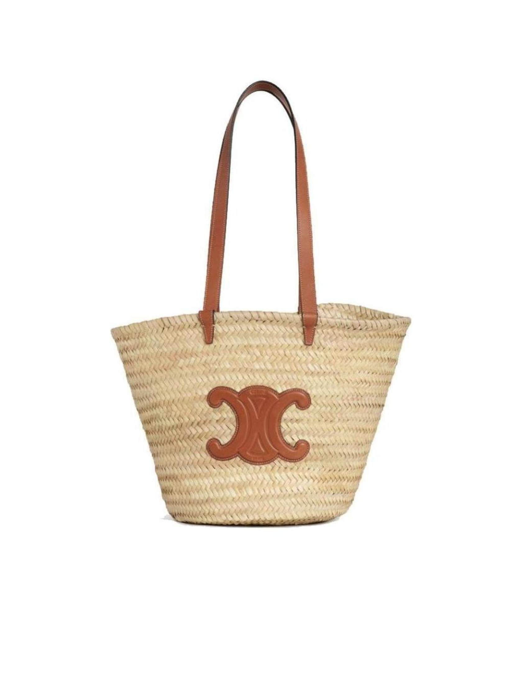 MEDIUM CELINE CLASSIC PANIER IN palm leaves and Calfskin | Senser US