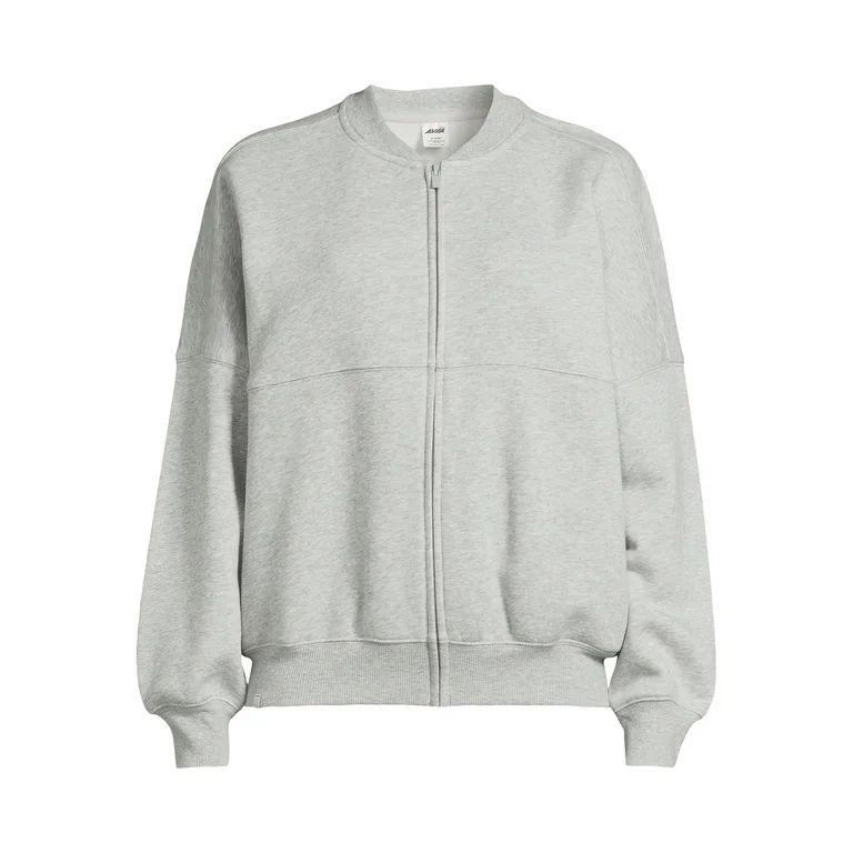 Avia Women's Fleece Bomber Zip-Up Sweatshirt, Sizes XS-XXXL | Walmart (US)