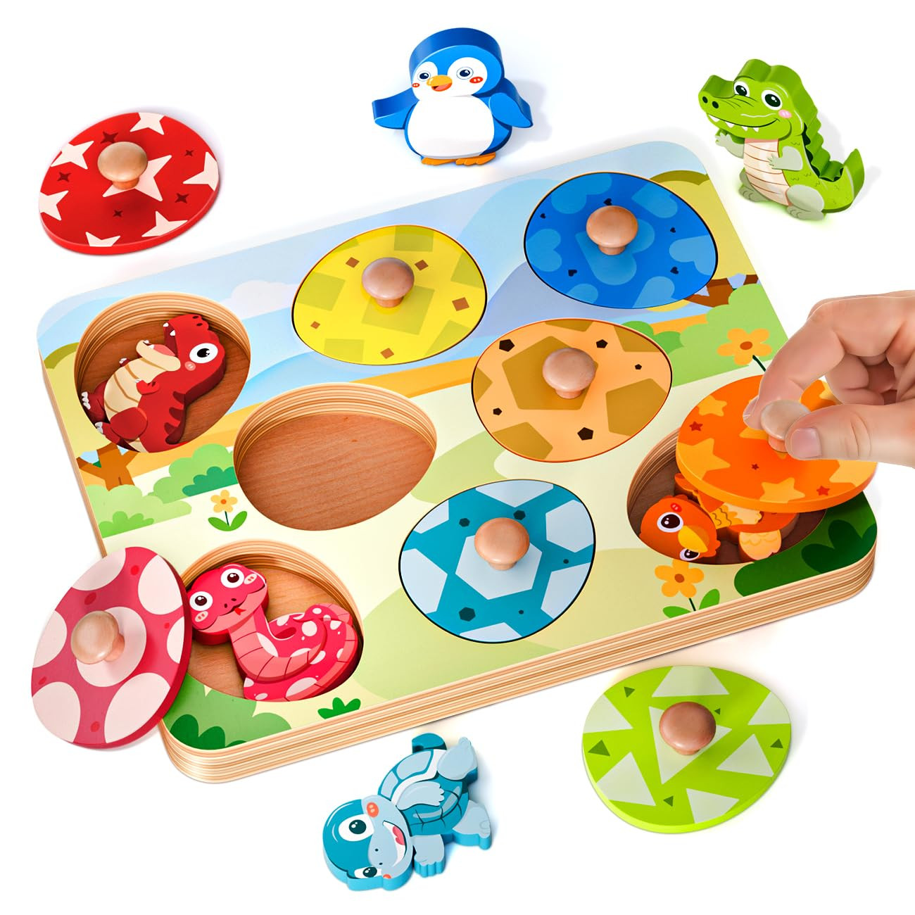 Rompecabezas de madera para niños pequeños de 1 a 3 años, rompecabezas para bebés de 12 a 18 ... | Amazon (US)