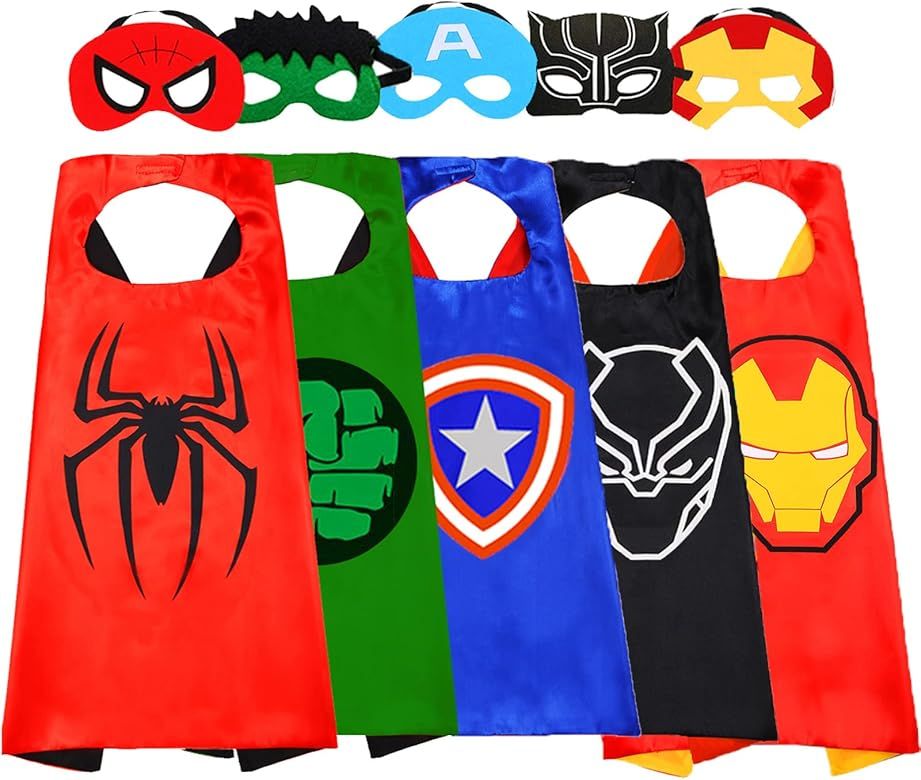 Superhero Capes for Kids-Superhero Costumes for Boys Superhero Toys for Kids Dress up 4-10 Year O... | Amazon (US)