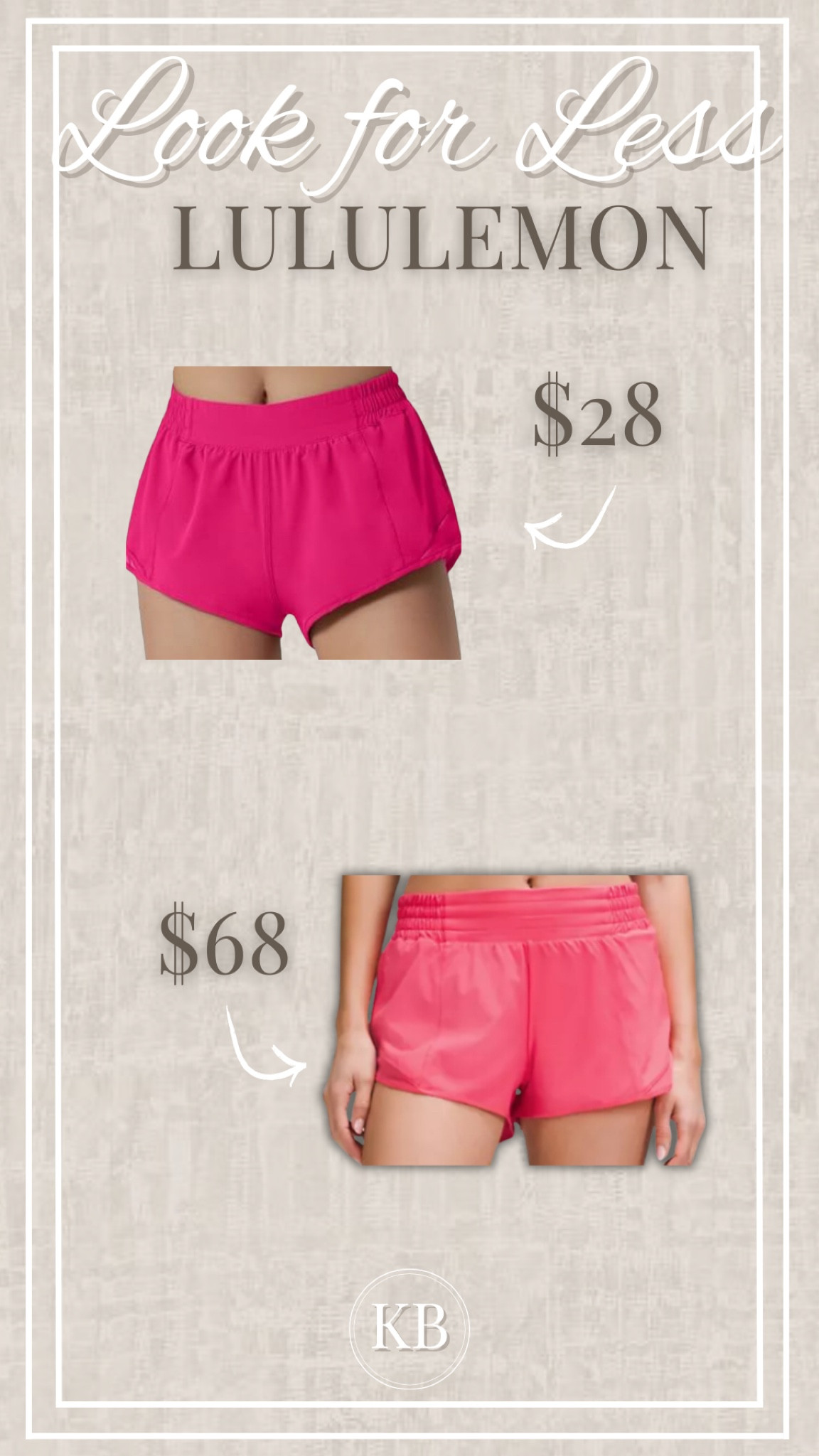 Look for Less
Lululemon 
Amazon

#LTKfindsunder50 #LTKActive #LTKfitness
