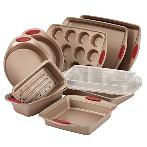 Amazon.com: Rachael Ray Cucina Nonstick Bakeware Set Baking Cookie Sheets Cake Muffin Bread Pan, ... | Amazon (US)