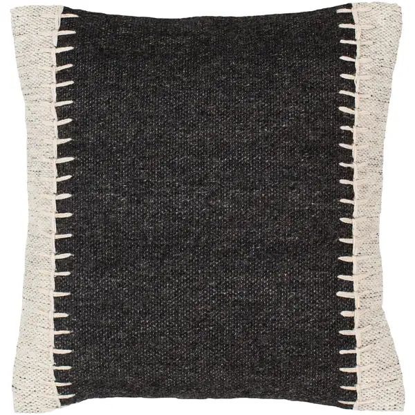 Nixa Wool Stitched Color Block Throw Pillow - Overstock - 30756535 | Bed Bath & Beyond