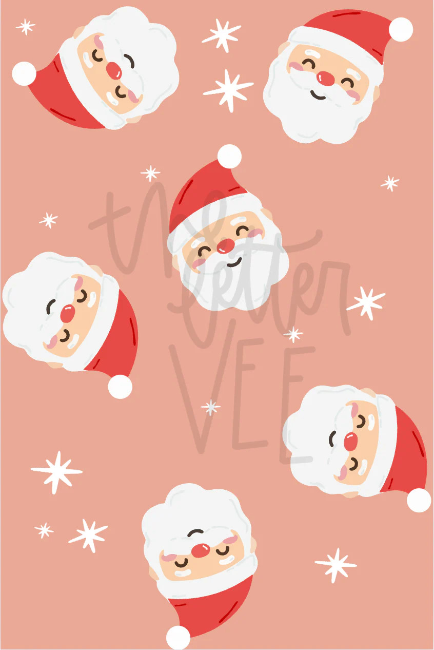 Santa Seamless Patterns 5 colors | Seamless patterns | The Letter Vee