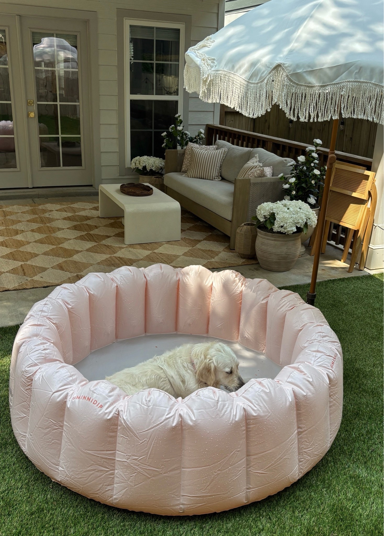 #ad summer pool days are our favorite 🩷🐶 @Target  has the cutest inflatable pools and other finds are summer right now! you can shop my favorites below! 🌊

#LTKHome #LTKSwim