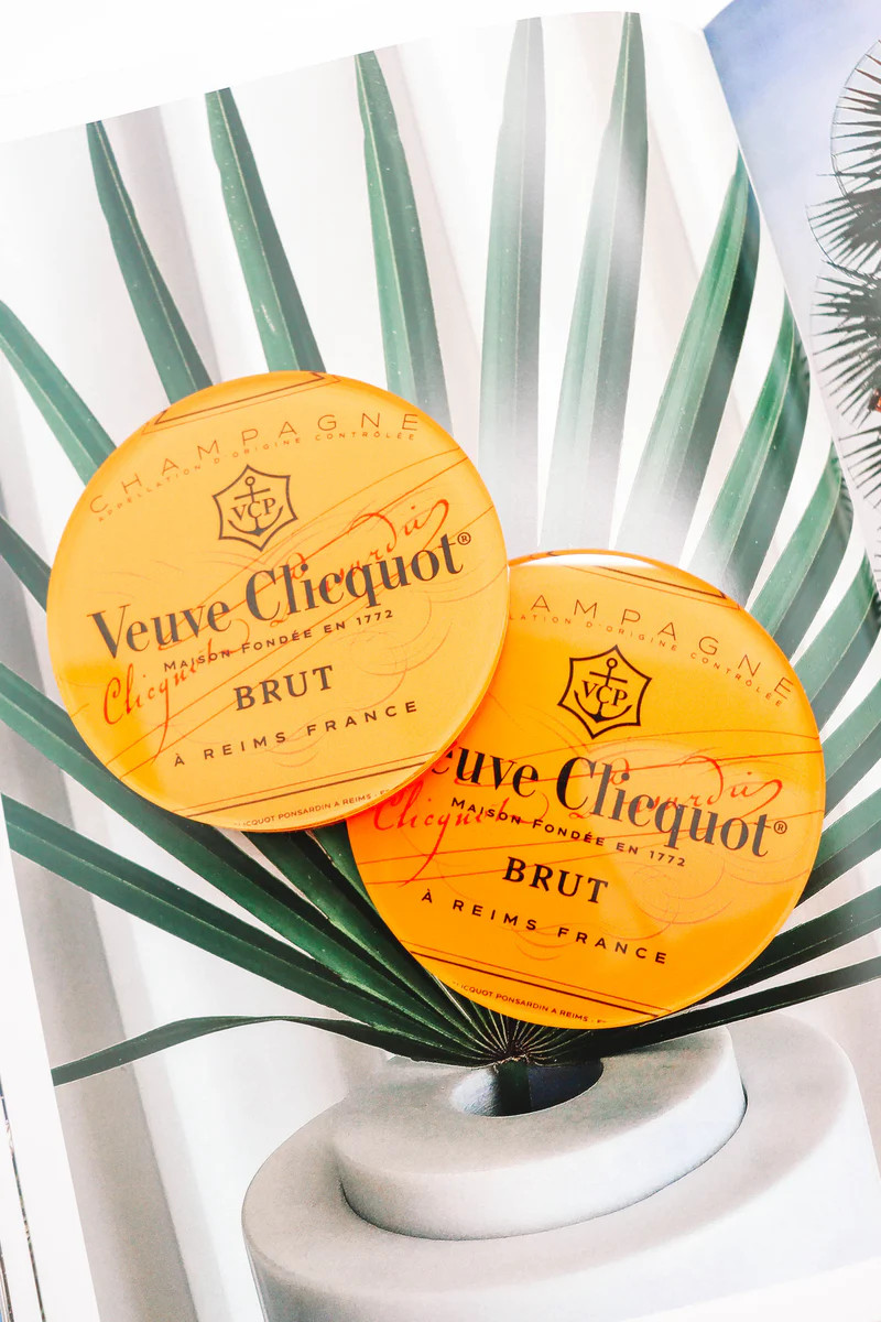 Pop the Bubbly Coasters - Orange | The Impeccable Pig