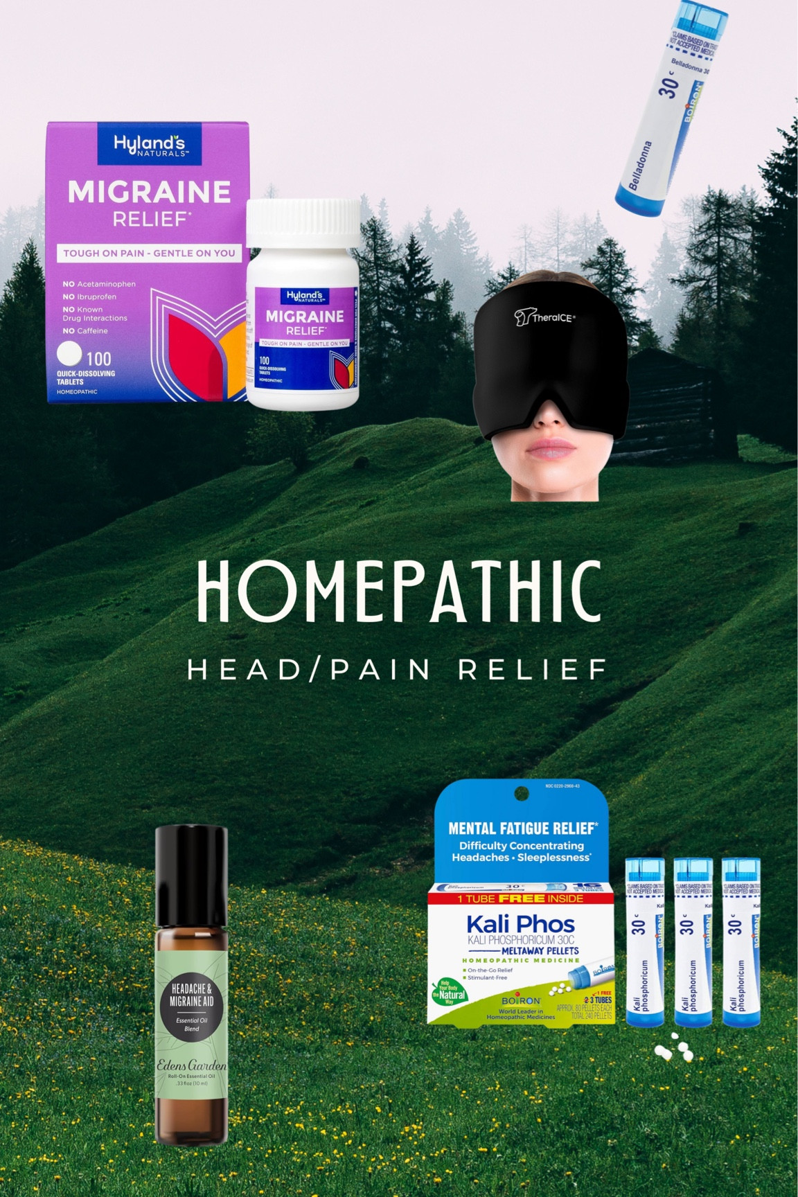 Products I use that I feel are more gently on my body when I have a headache, migraine, or pain. Not medical advice, but these work for me 🌱