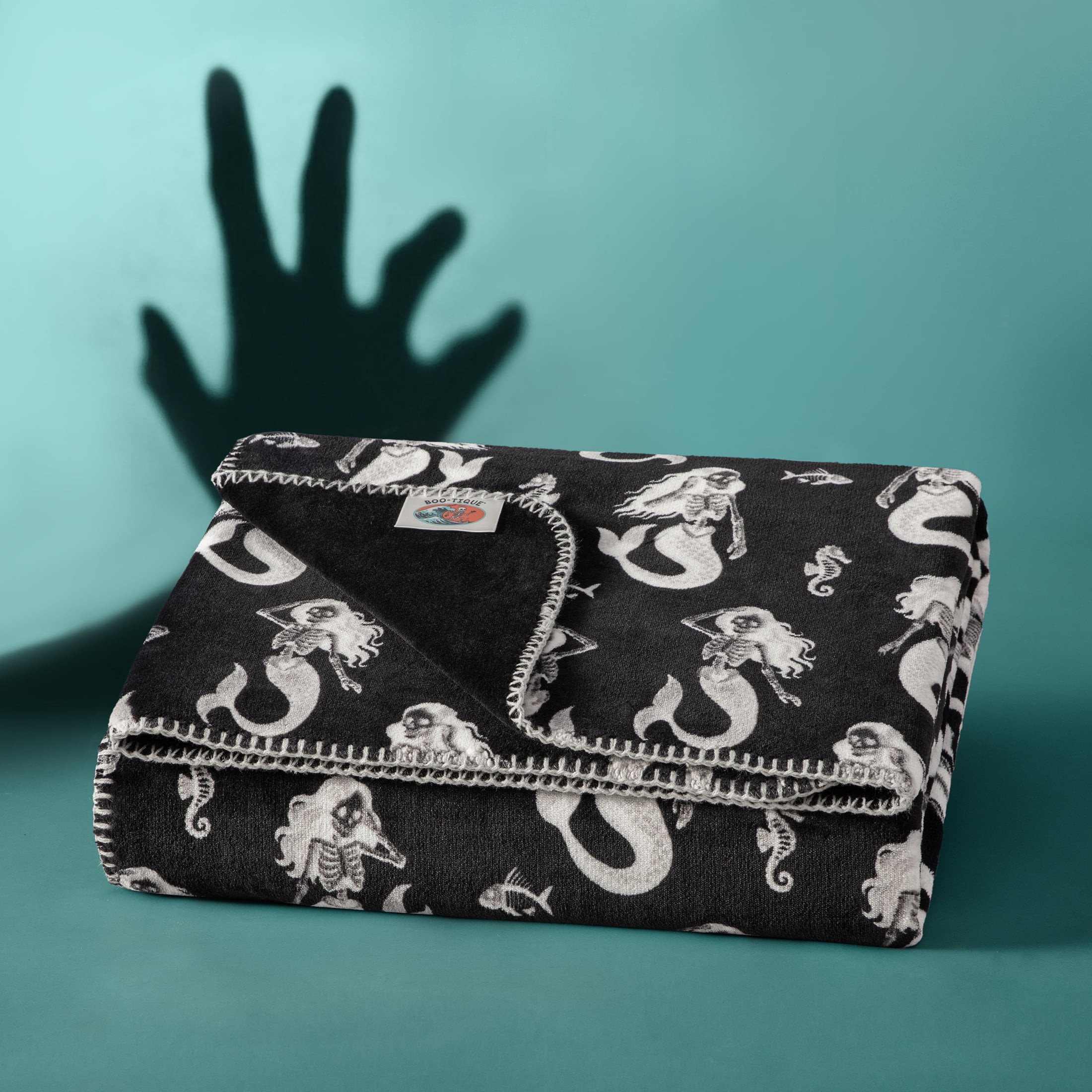 Boo-tique Skeleton Mermaids Oversize Coco Plush Throw Blanket, Oversize Throw - Walmart.com | Walmart (US)