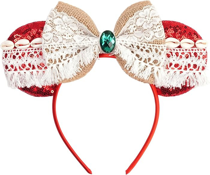 Shiny Ears for Women Hawaii Outfit Ears Headband Accessories for Party Costume Trips Decoration | Amazon (US)