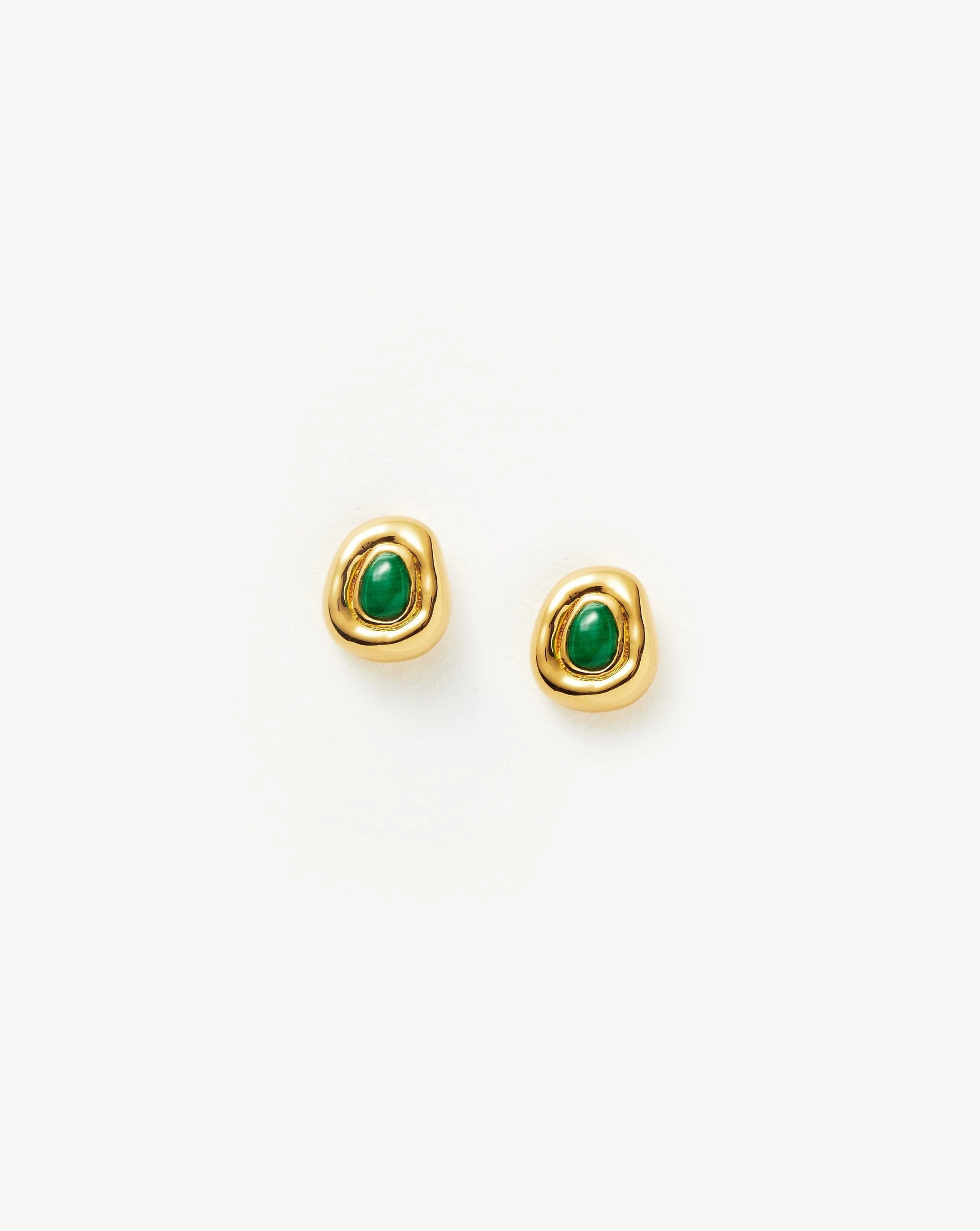 Molten Gemstone Sculptural Stud Earrings Earrings | Missoma UK