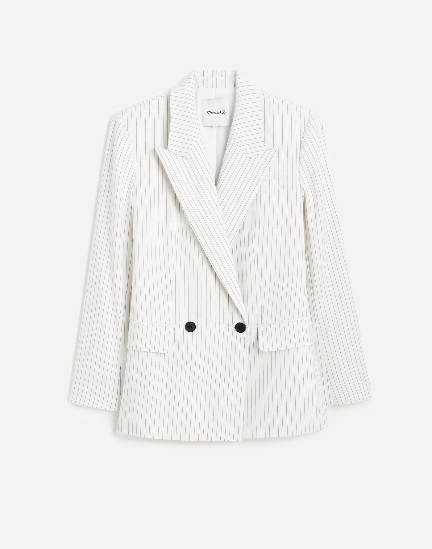 Relaxed Blazer in Pinstripe Linen Blend | Madewell | Madewell