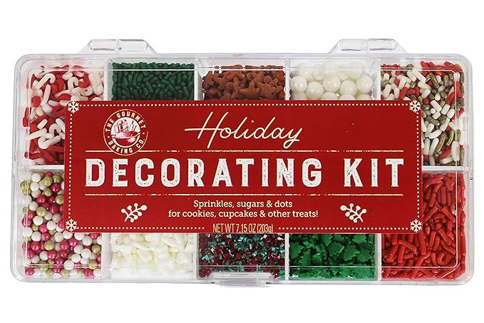 The Gourmet Baking Co. Christmas Decorating Kit – Sprinkles, Sugars and Dots for Christmas Cook... | Amazon (US)