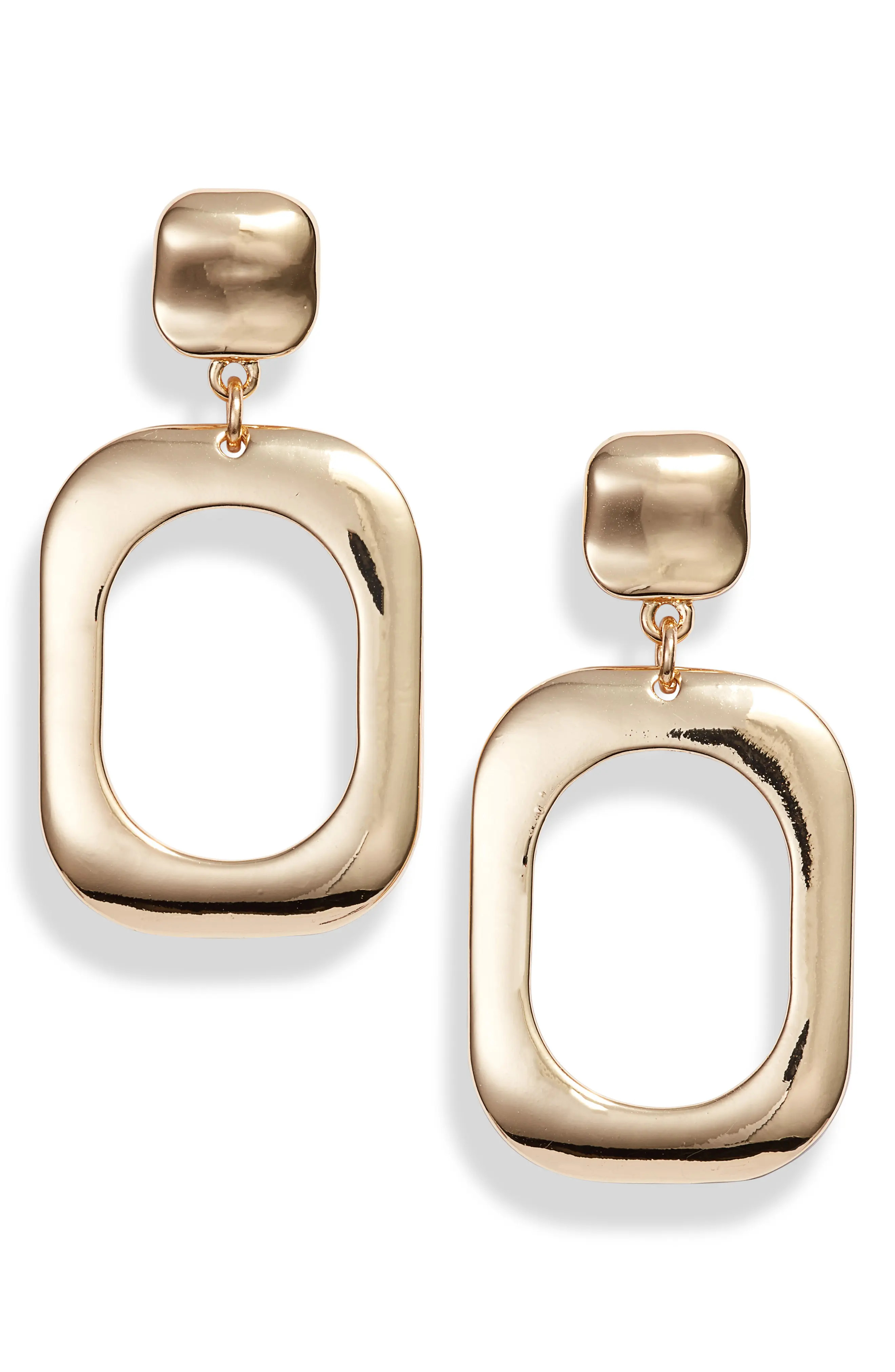 Halogen® Hacked Classic Geo Double Drop Earrings | Nordstrom