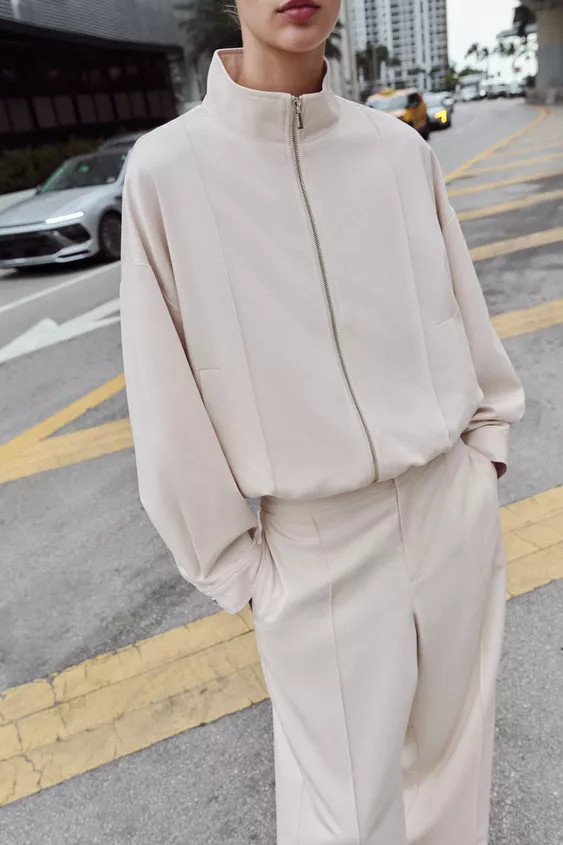 HIGH-NECK BOMBER JACKET | Zara UK